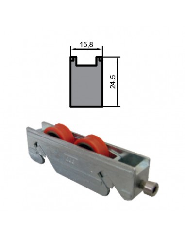 RUEDA S/640 ZAMAK REGULABLE RODAMIENTO DE BOLAS  DOBLE 