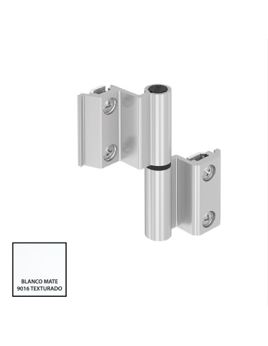 BISAGRA CARINA 3  HOJA CE PLETINA Y EJE INOX 9016 TXT  REF 014D92