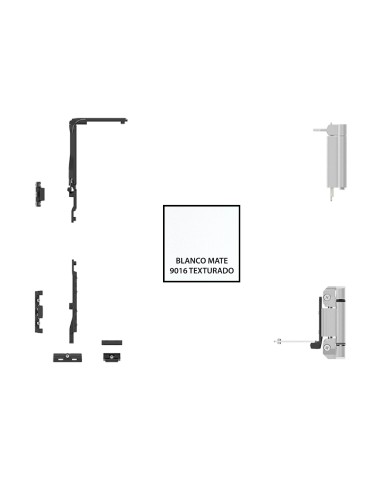 KIT BASE OSCILOBATIENTE CLASSIC SIN CREMONA  CIERRE AL INVERSOR  9016 TXT REF B113392