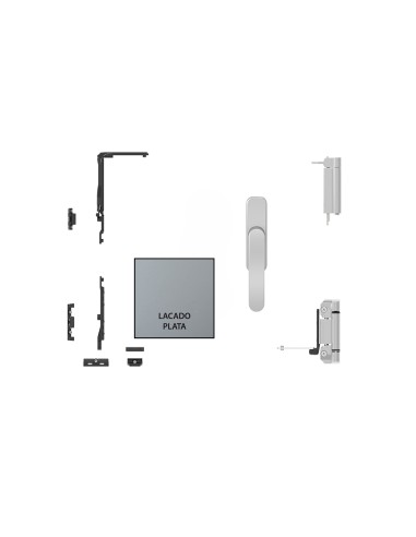 KIT BASE OSCILOBATIENTE CLASSIC CON CREMONA SIRIUS  CIERRE AL INVERSOR  LACADO PLATA REF B111891S
