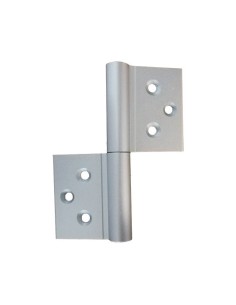 BISAGRA ANCLAJE DIRECTO EJE RECTO PLATA ANOD REF D-1034