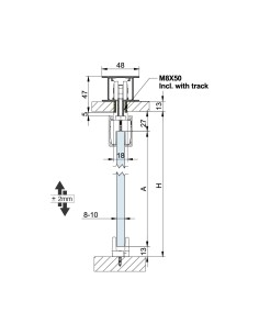 Perfil STAR FTI. Montaje a falso techo invisible. Alum.... 2