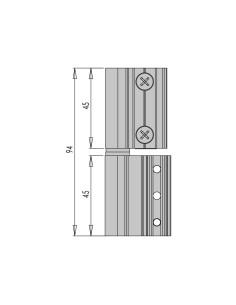 BISAGRA  CANAL 16  LACADO INOX IZQUIERDA REF 1760I93 2
