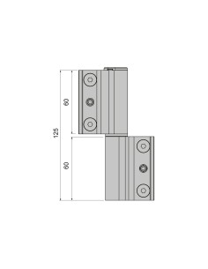BISAGRA ACRUX CE LACADO INOX IZQUIERDA  REF 010I93 2