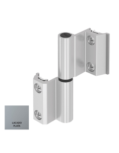 BISAGRA CARINA CE PLETINA Y EJE INOX LACADO PLATA...