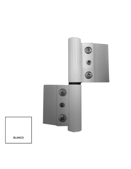 BISAGRA 3  HOJA 40X20 PLETINA ZAMAK EJE INOX BLANCO DERECHA REF 5031