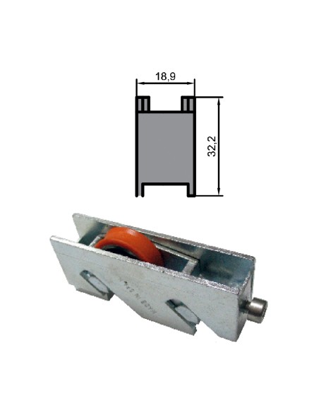 RUEDA S/P-92 ZAMAK REGULABLE RODAMIENTO DE BOLAS 