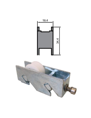 RUEDA S/LG ZAMAK REGULABLE RODAMIENTO DE AGUJAS