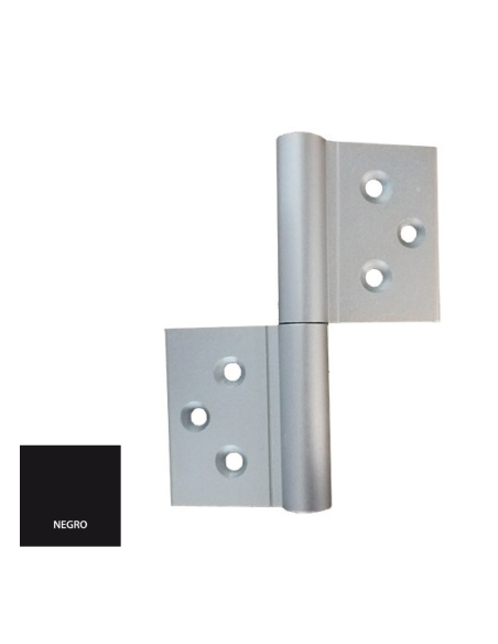 BISAGRA ANCLAJE DIRECTO EJE RECTO NEGRO D-1034