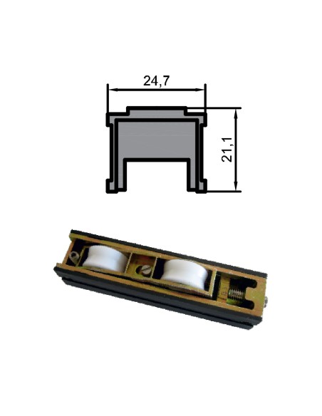 RUEDA B-3-1 ZAMAK REGULABLE RODAMIENTO DE AGUJAS  TANDEM  (SOPENA 0751723)