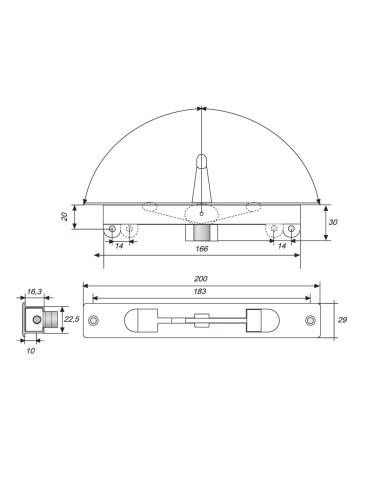 CIERRE ADA PLEGABLE DOBLE ACCION NEGRO REF 2029