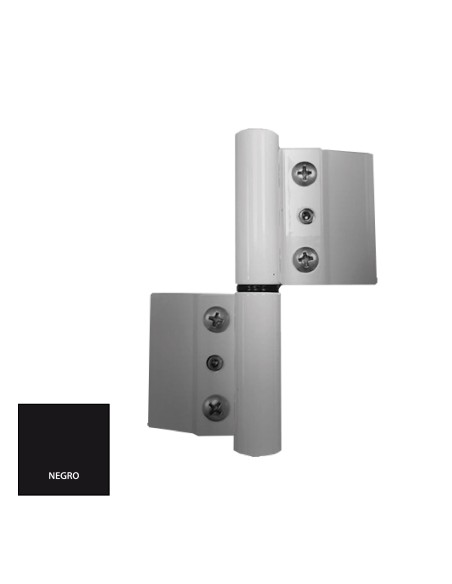 BISAGRA 3  HOJA 40X20 PLETINA ZAMAK EJE INOX NEGRO IZQUIERDA REF 5031  