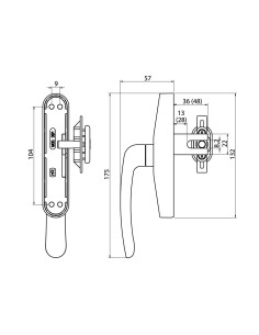 CREMONA PRESTIGE APERTURA EXTERIOR 48MM NEGRO REF 2008/48 2