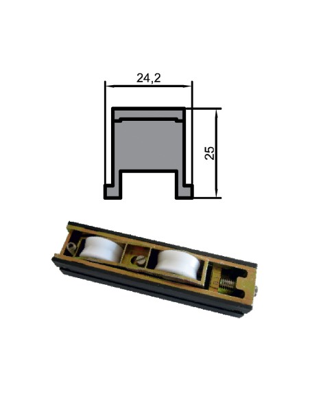 RUEDA B-1-16 ZAMAK REGULABLE RODAMIENTO DE AGUJAS  TANDEM 