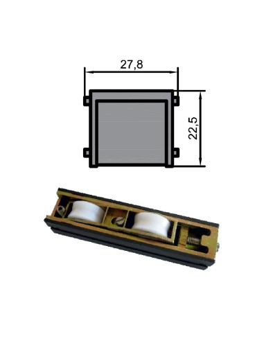 RUEDA B-3-28 ZAMAK REGULABLE RODAMIENTO DE...