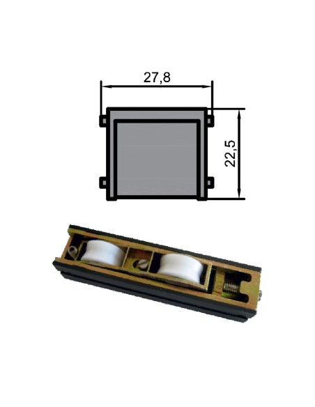 RUEDA B-3-28 ZAMAK REGULABLE RODAMIENTO DE AGUJAS  TANDEM 