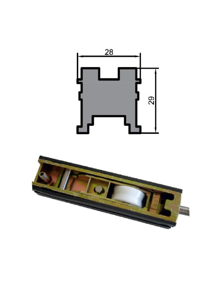 RUEDA B-3-30 ZAMAK REGULABLE RODAMIENTO DE AGUJAS  SIMPLE 