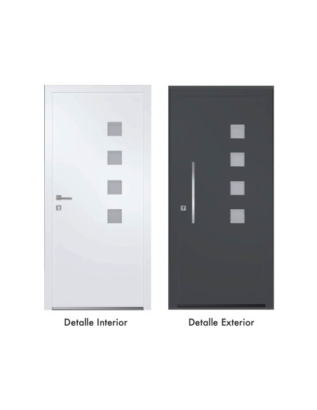 PUERTA MODELO 2, ROTURA DE 70, 950X2100, APERTURA INTERIOR IZQDA. COLOR BLANCO 9016 MATE