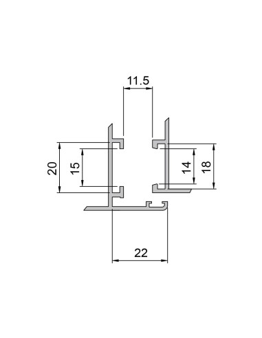 BISAGRA C.H.I.C DOOR  ANOD. PLATA C.E. REF...