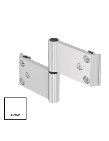 BISAGRA MALLORQUINA 4  HOJA CANAL CENTRADO BLANCO IZQUIERDA REF 0134I01