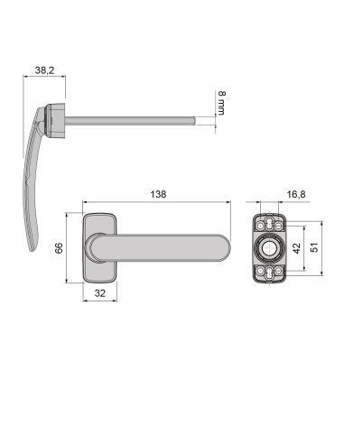 MANILLA POLARIS SLIM RECUPERABLE LACADO INOX...