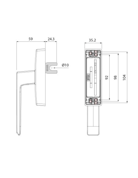 CREMONA DELTA OSCILO LACADO INOX REF 700193