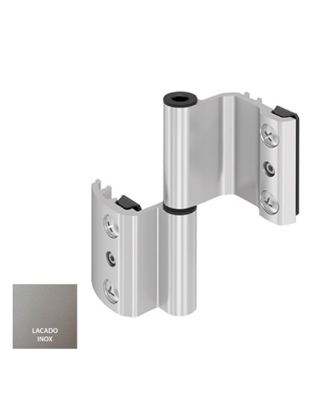 BISAGRA 40X20 REGULABLE PLETINA ZAMAK LACADO INOX DERECHA REF 026D93