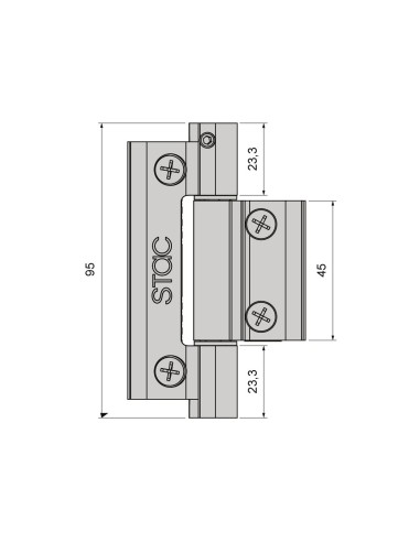 BISAGRA HERCULES CE TRIPLA LACADO INOX REF C017093