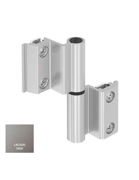 BISAGRA CARINA 3  HOJA CE PLETINA Y EJE INOX LACADO INOX REF 014D93