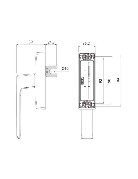 CREMONA DELTA PRACTICABLE APERTURA FRANCESA BLANCO REF 700301