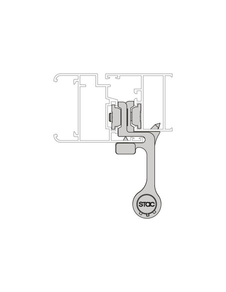 BISAGRA CARINA 4  HOJA CE 9010 MATE DERECHA REF 018D92
