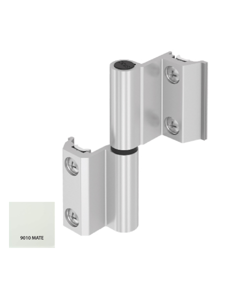 BISAGRA CARINA CE PLETINA Y EJE INOX 9010 MATE DERECHA  REF 023D92