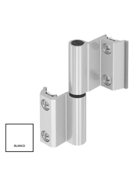 BISAGRA CARINA CE  REGULABLE  PLETINA Y EJE INOX BLANCO DERECHA REF 023D01R