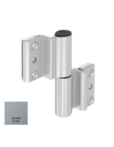 BISAGRA ACRUX FR  CANAL CENTRADO  LACADO PLATA DERECHA REF 030D91 