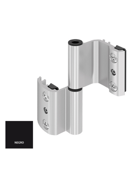 BISAGRA 40X20 REGULABLE PLETINA ZAMAK NEGRO IZQUIERDA REF 026I02 