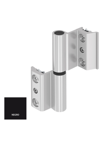 BISAGRA NORMA CE PLETINA Y EJE INOX CON PRISIONERO NEGRO DERECHA REF 025D02