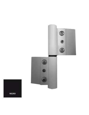 BISAGRA 3  HOJA 40X20 PLETINA ZAMAK EJE INOX NEGRO DERECHA REF 5031