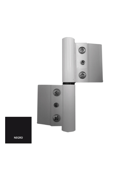 BISAGRA 3  HOJA 40X20 PLETINA ZAMAK EJE INOX NEGRO DERECHA REF 5031