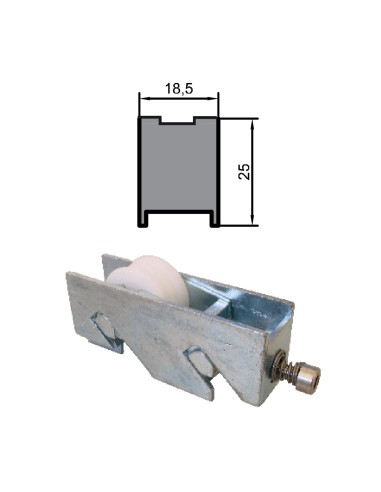 RUEDA S/AL-24 ZAMAK REGULABLE RODAMIENTO DE...