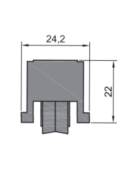 RUEDA B-1 ZAMAK REGULABLE RODAMIENTO DE AGUJAS  TANDEM 