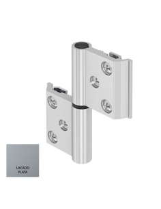 BISAGRA MALLORQUINA CANAL CENTRADO LACADO PLATA DERECHA...