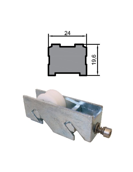 RUEDA S/AL-17/AL-18 MULTIPUNTO ZAMAK REGULABLE RODAMIENTO DE AGUJAS 