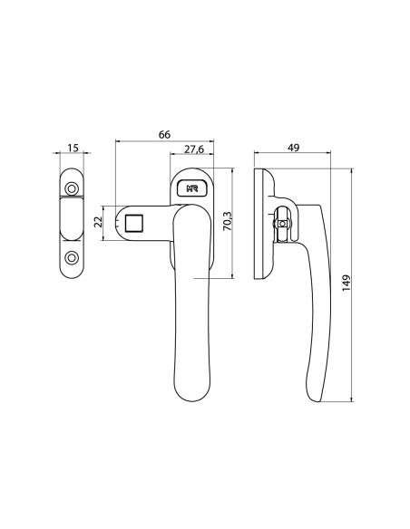 CIERRE PRESTIGE PRESION DE PALA LARGA NEGRO DERECHA REF 9561