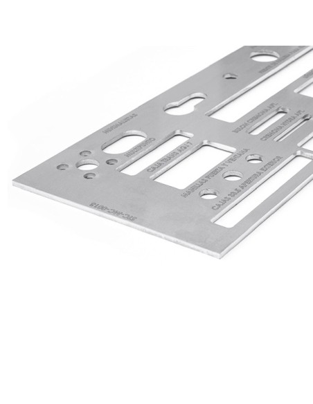 PLACA COPIADORA MECANIZADOS 480X124MM CHAPA 3MM AISI 304 REF STC-MC-0013