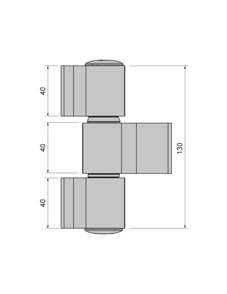 BISAGRA ARIES UNIVERSAL 3 PALAS LACADO INOX REF 010T38093