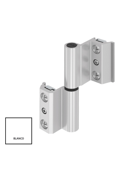 BISAGRA CARINA CE  ECO REGULABLE  PLETINA ZAMAK BLANCO DERECHA REF 019D01R