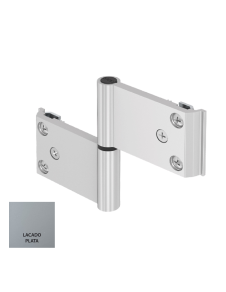 BISAGRA MALLORQUINA 4  HOJA CANAL CENTRADO LACADO PLATA IZQUIERDA REF 0134I91