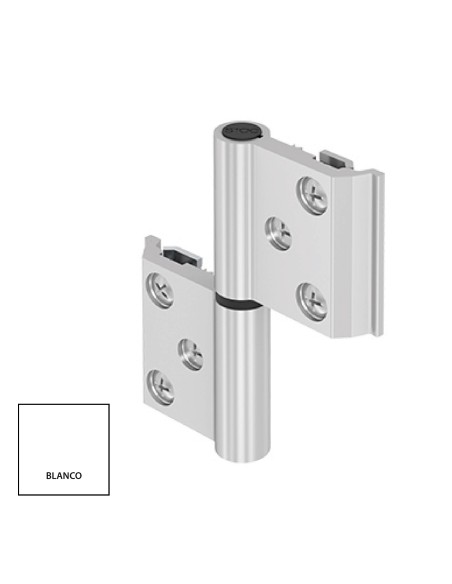 BISAGRA MALLORQUINA CANAL CENTRADO BLANCO IZQUIERDA REF 0133I01