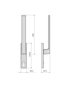MANILLON DELTA ELEVABLE PARA LLAVE LACADO PLATA REF 701991 2