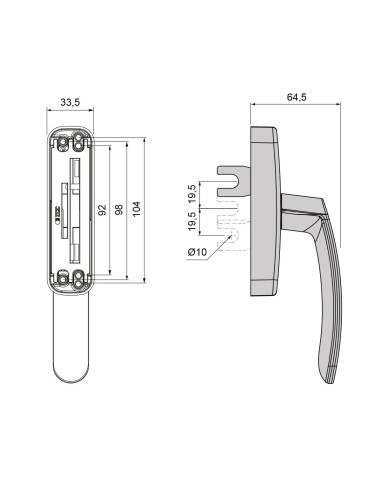 CREMONA SIRIUS OSCILO LACADO INOX REF A115493